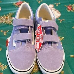 Vans Kids Lavender Double Strap Sneakers